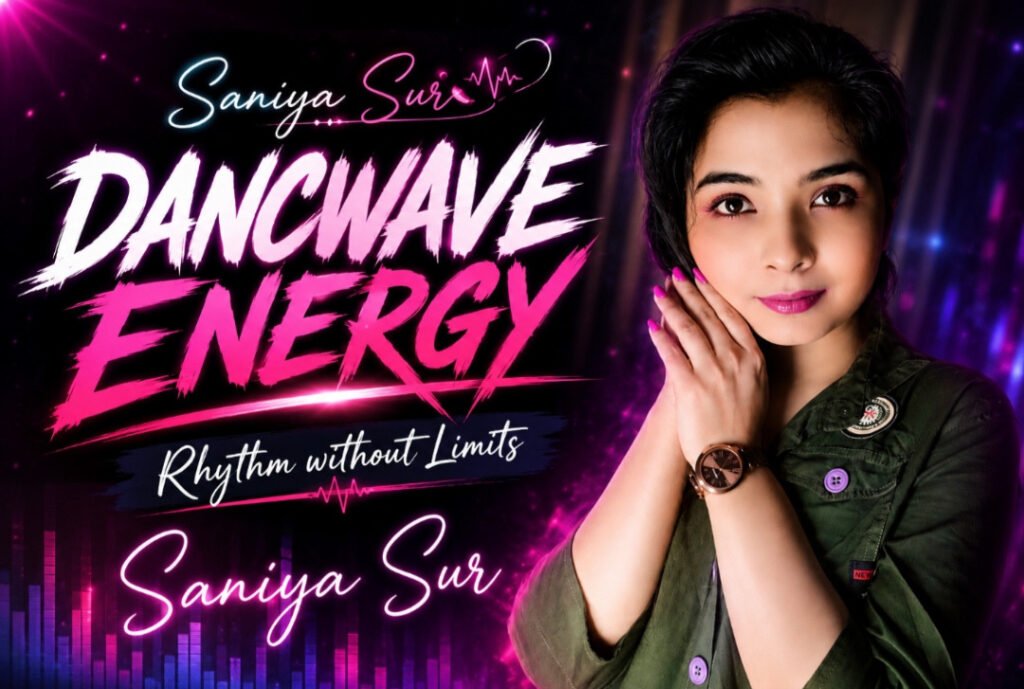 Dancewave Energy Hindi-English dance pop song artwork by Saniya Sur 🎧